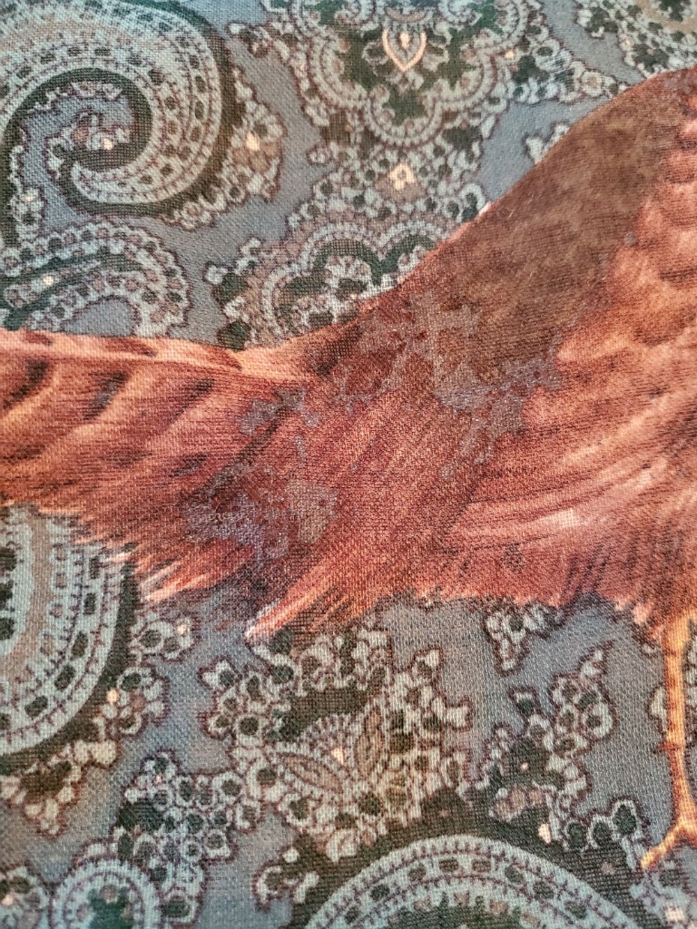 Vintage Georges Rech bird motif scarf, fair condition - Picture 10 of 13